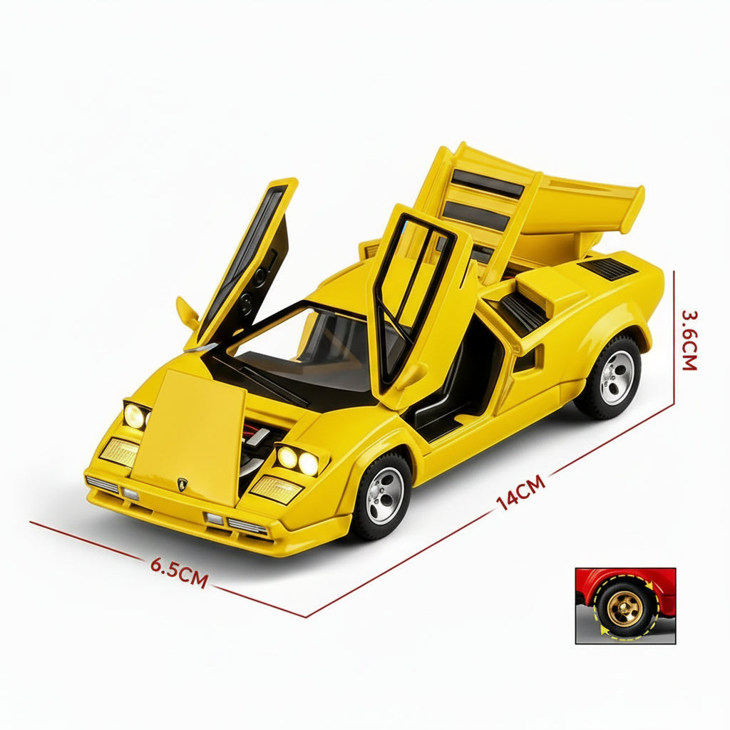 1:32 Countach LP5000s Alloy Classic Sports Car Model Diecast Metal Retro