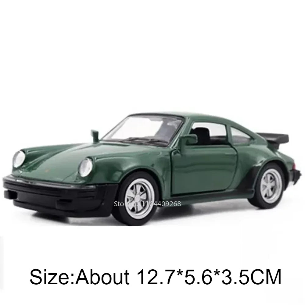 1:36 Porsche 911 Turbo 1987 Audi 1980 Classic Car Model Diecast Retro